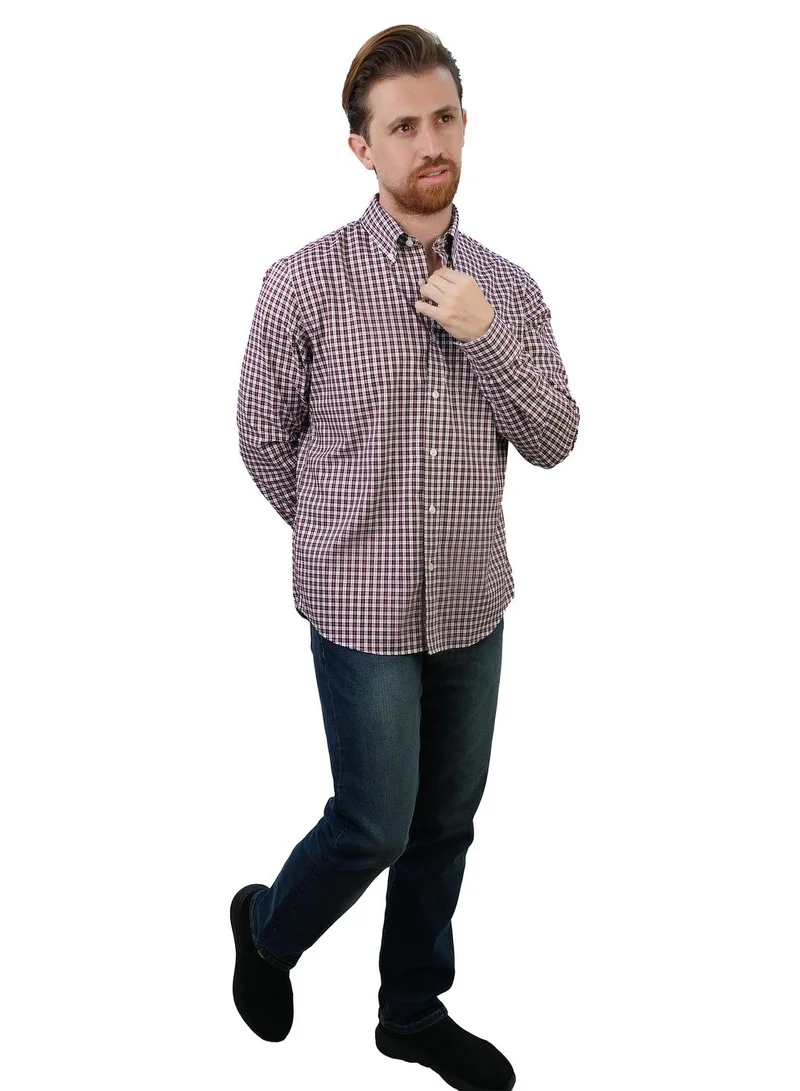 GIORDANO Men's Wrinkle-Free Long Sleeve Cotton Oxford Shirt